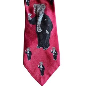 Polo Ralph Lauren Polo Bear Martini Neck Tie 100% Silk